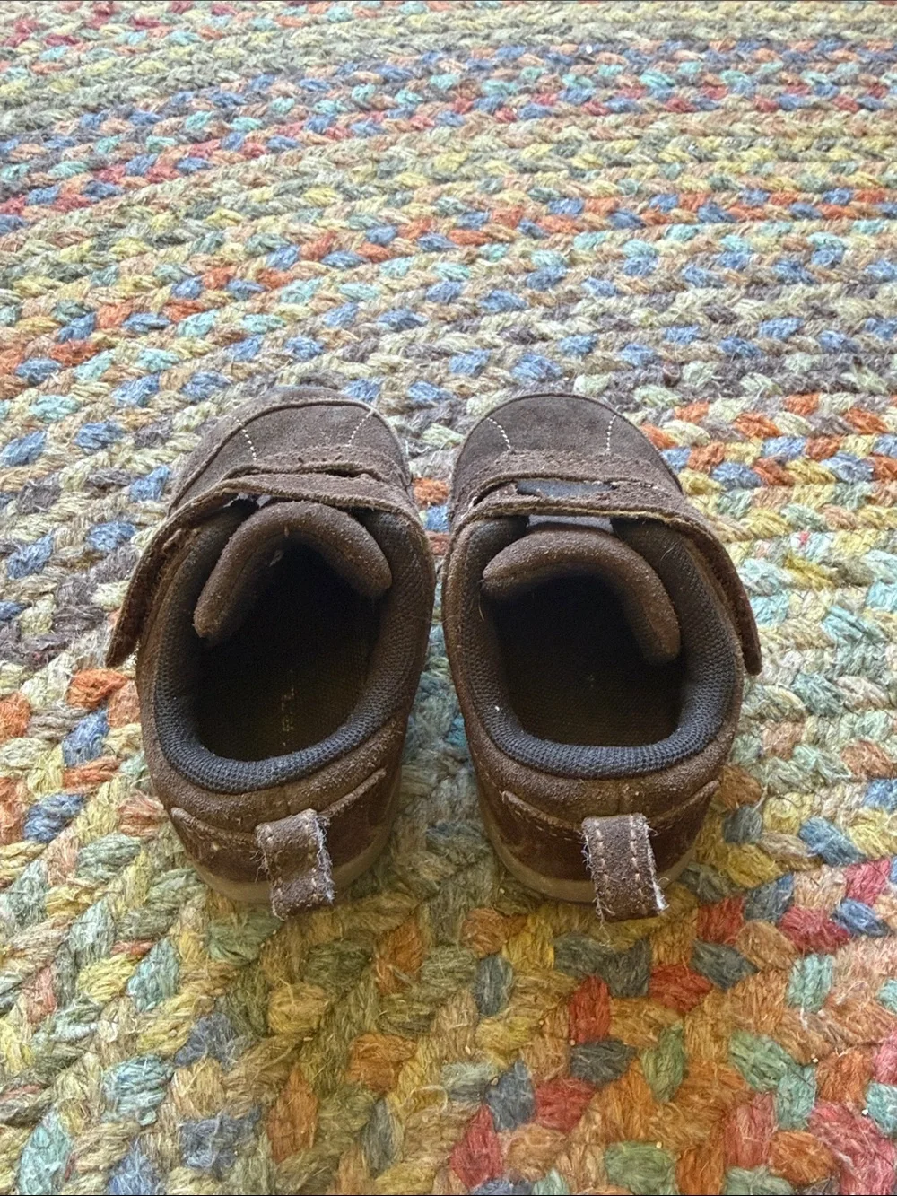 Merrell Jungle Moc Brown Suede Hook-and-Loop Athletic Hiker Toddler Sneakers